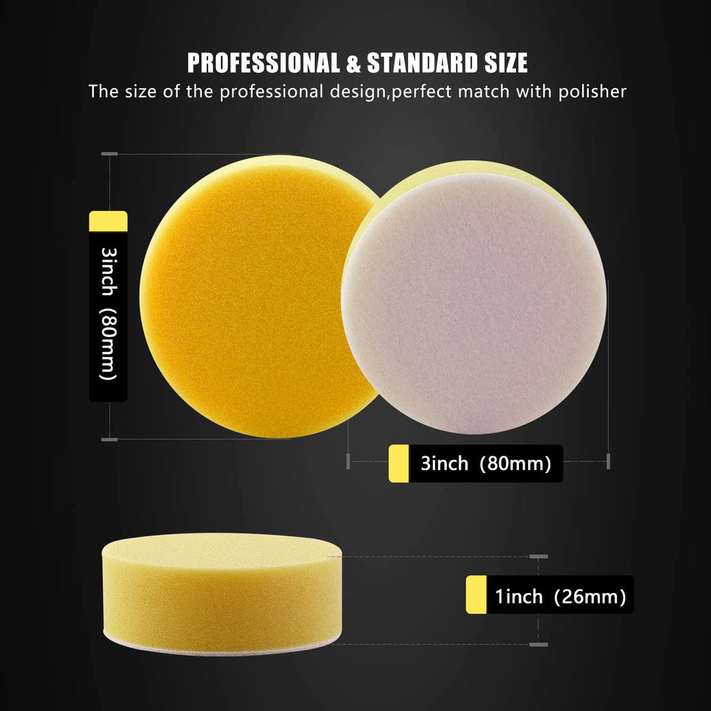 ZFE car polishing kit pad 3in, ideal for even coating and small areas.