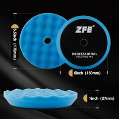 ZFE waffle foam buffing pad for smooth polishing and glaze.