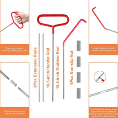 ZGHKXY stainless steel tool kit with long reach for hard-to-access areas