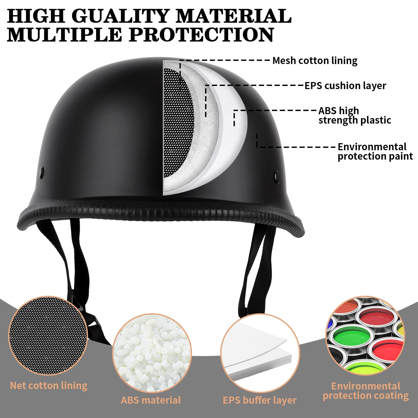 ZGMZLBBD versatile helmet suitable for street, cruiser, and moped riding