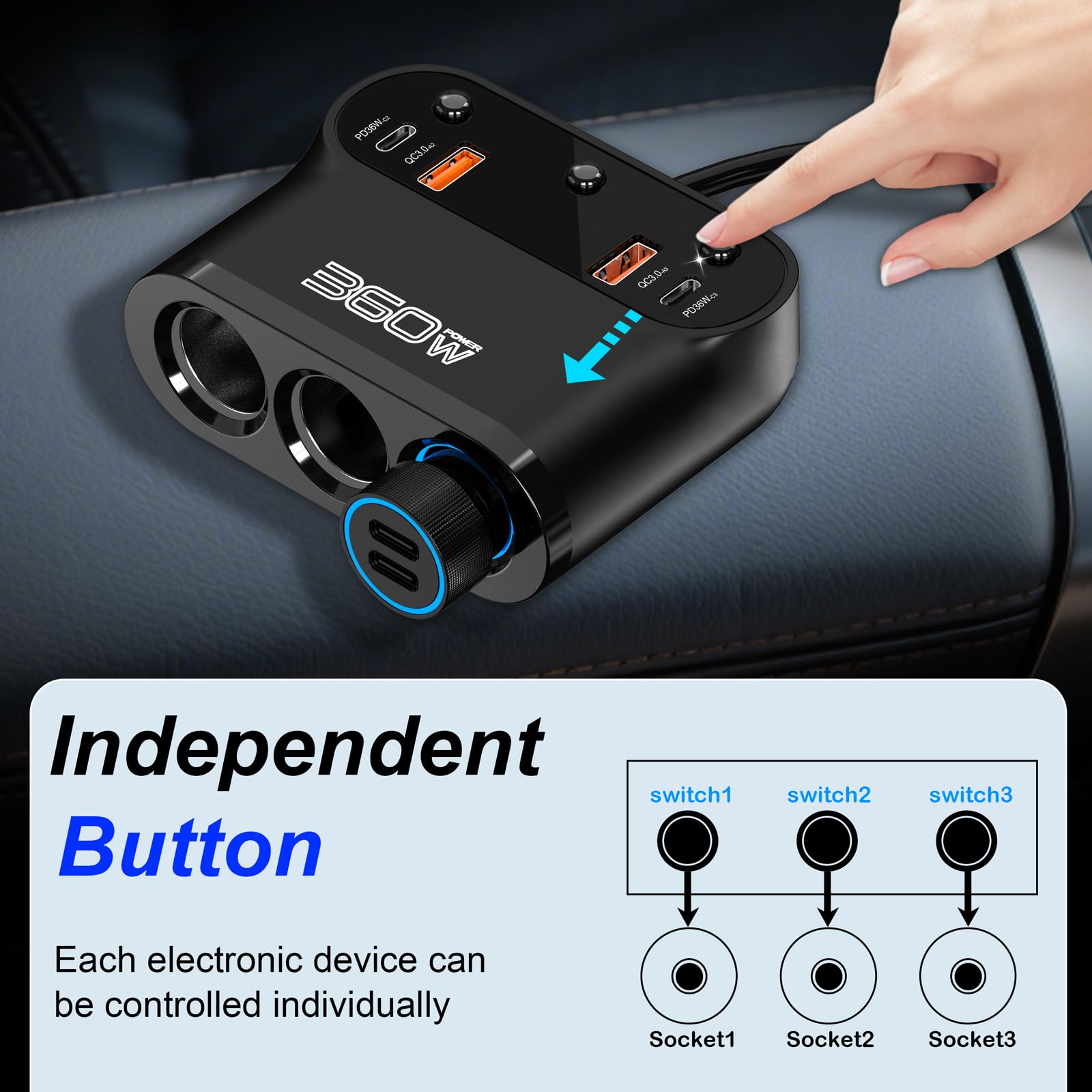Zhaobeimao LED voltmeter displays battery status while driving.