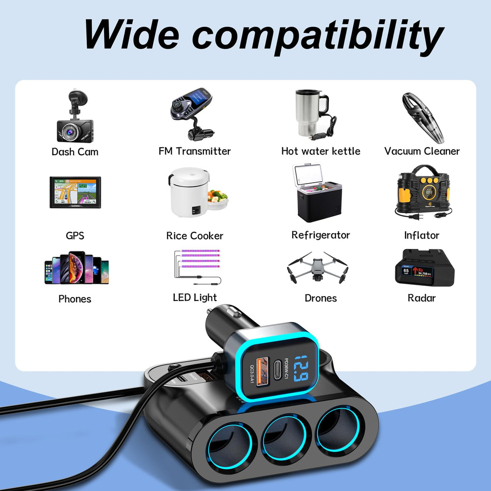 Zhaobeimao 360W total power supports multiple devices in vehicles.