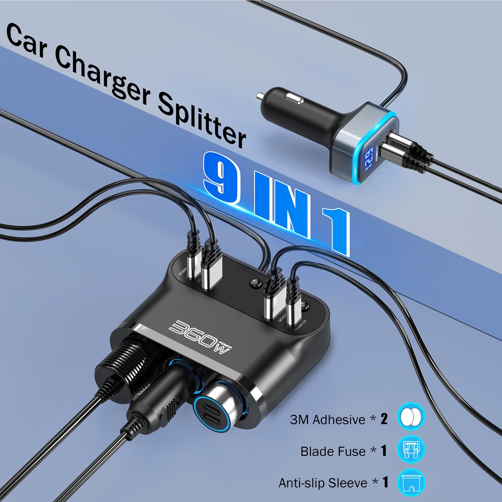 Zhaobeimao USB-C PD port enables fast charging on the road.