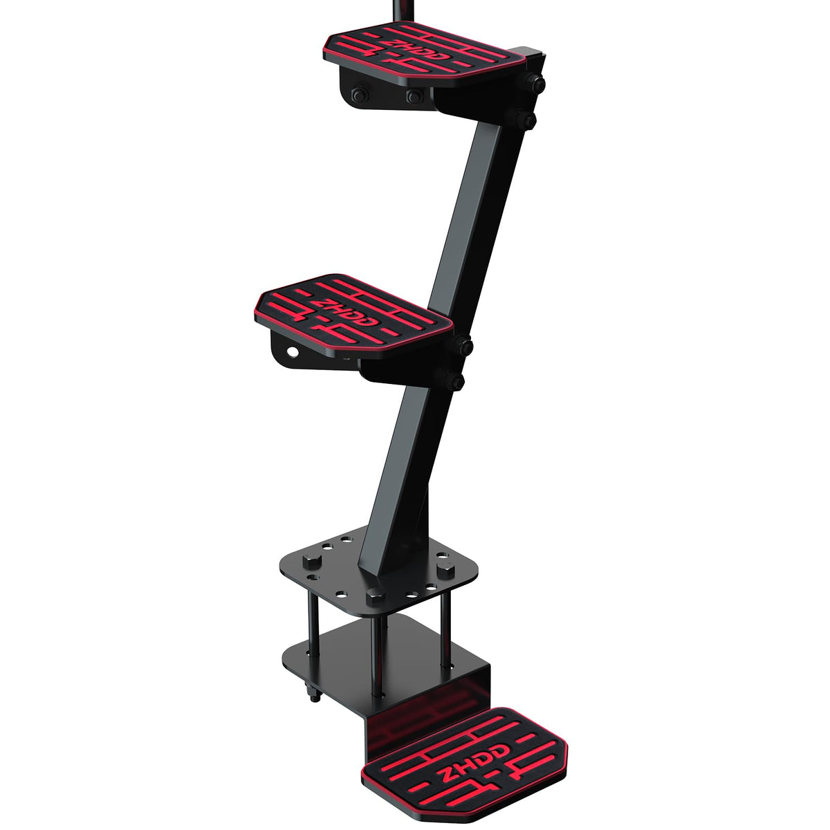 ZHDD Boat Trailer Steps with angled handle ready for confident boarding on a dock