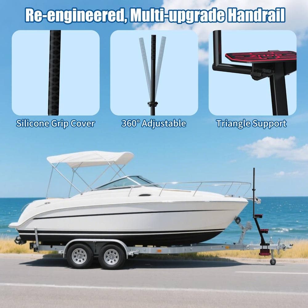 ZHDD Boat Trailer Steps triangular frame offering stable support