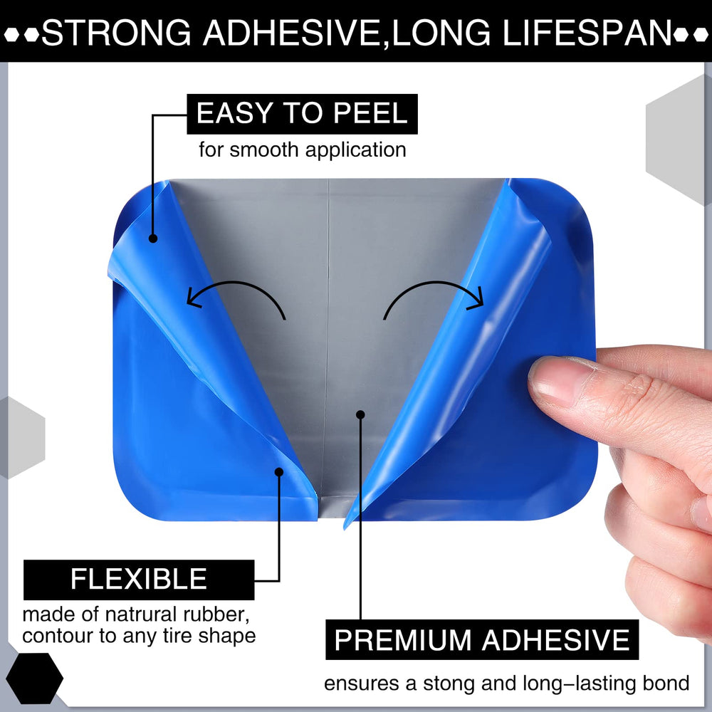 Two-size Zhengmy patch kit with durable rubber seals punctures.