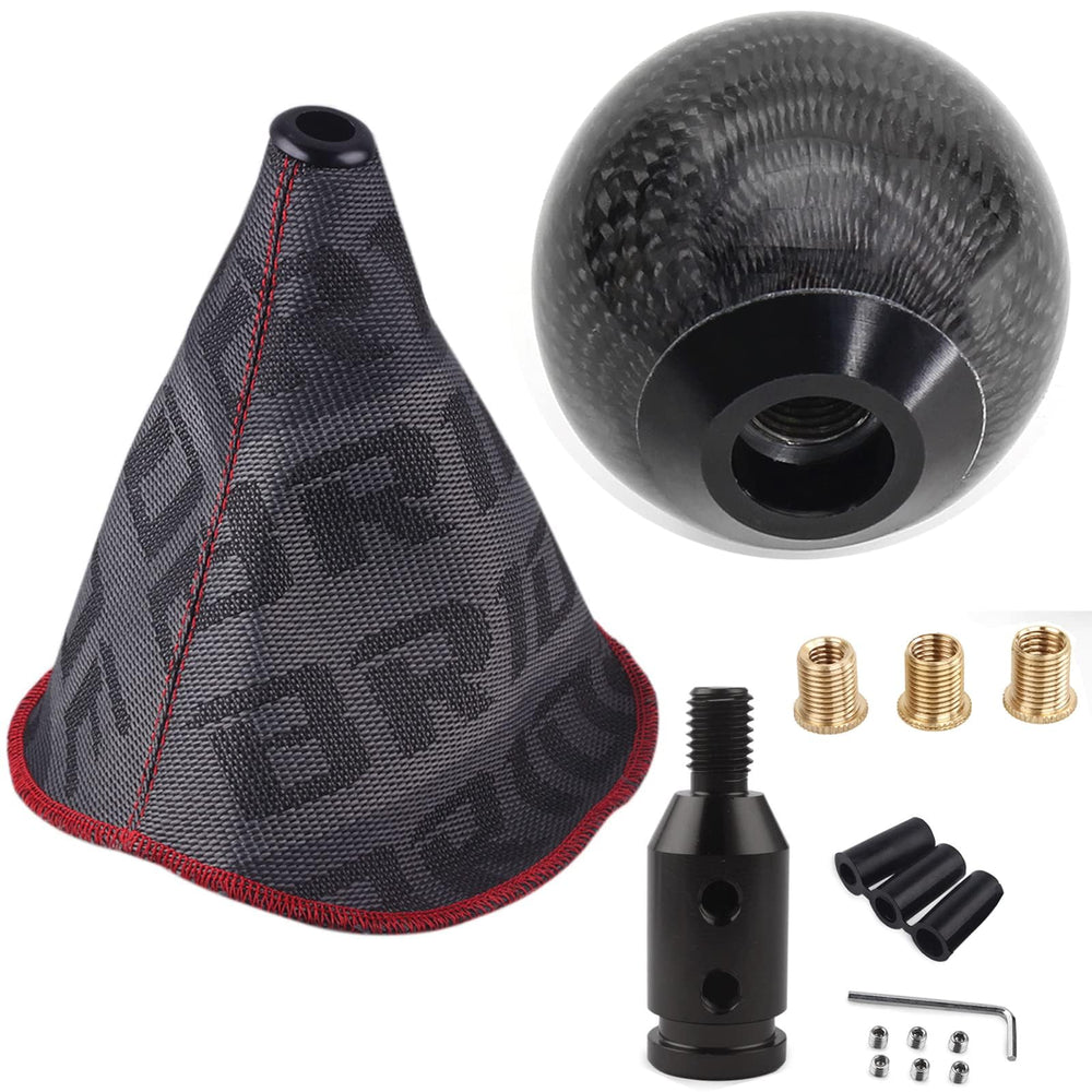 ZhengSheng MUGE racing shift boot with carbon fiber knob enhances interior sportiness