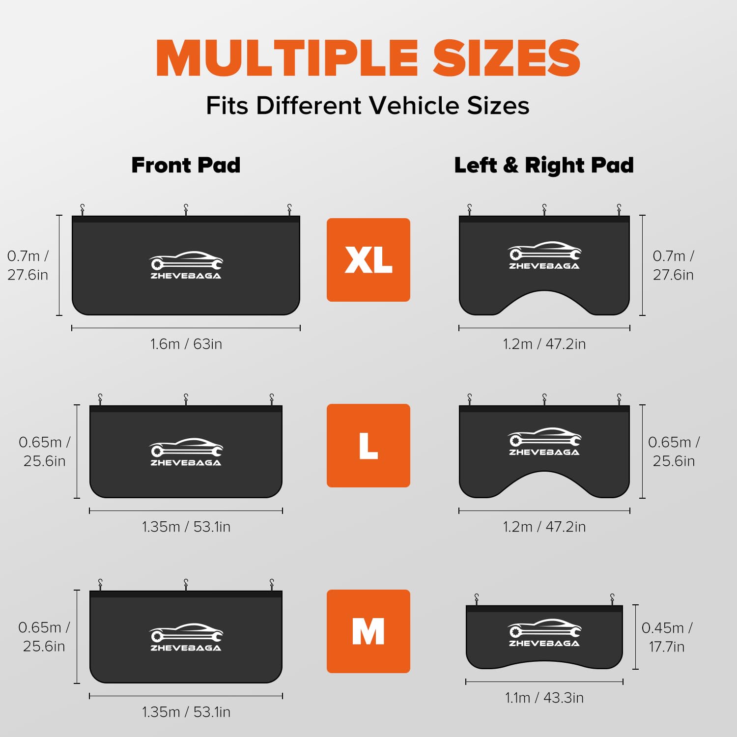 Zhevebaga magnetic fender cover hook closure keeps covers secure while working.
