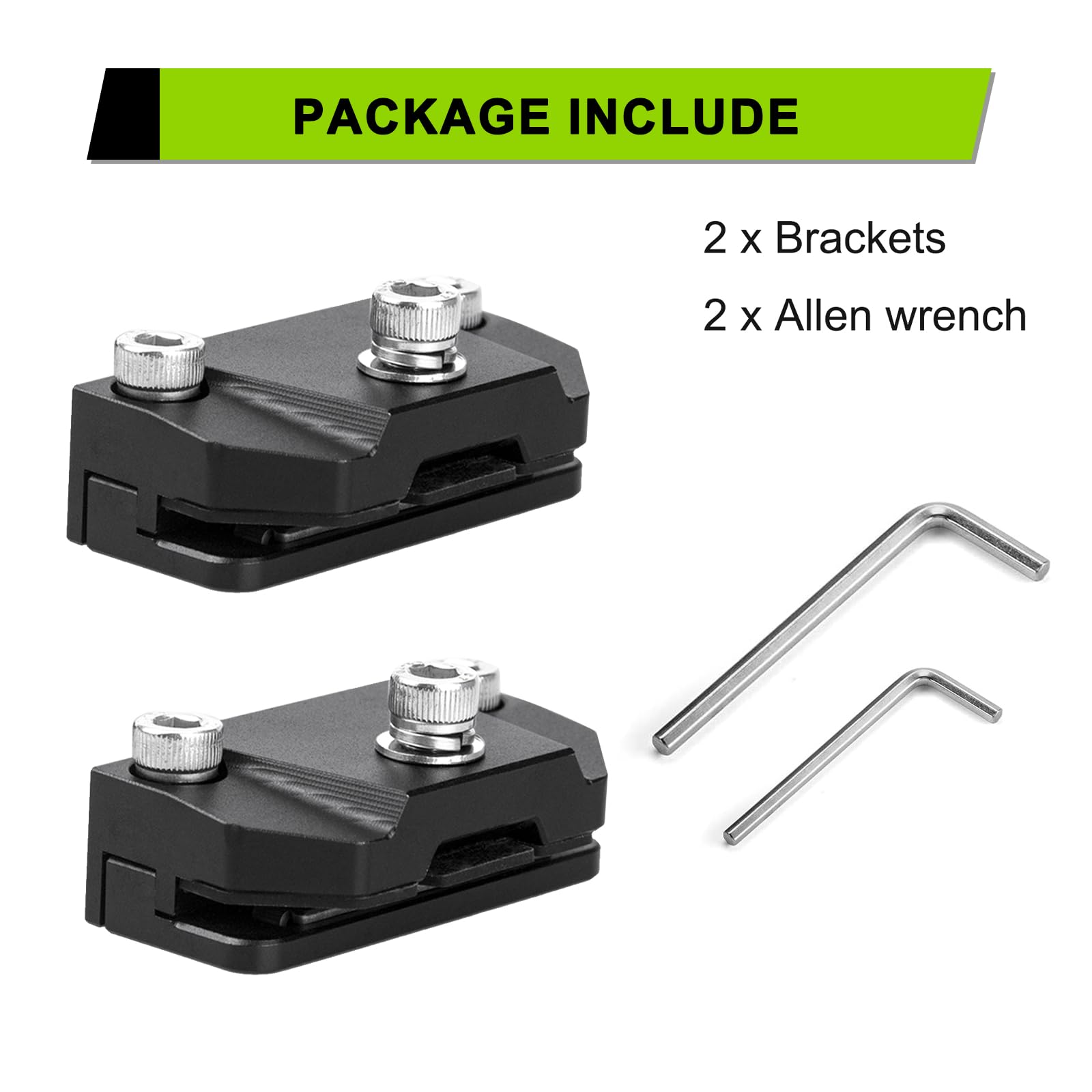 ZHILXN 2-pack off-road light brackets ready for mounting