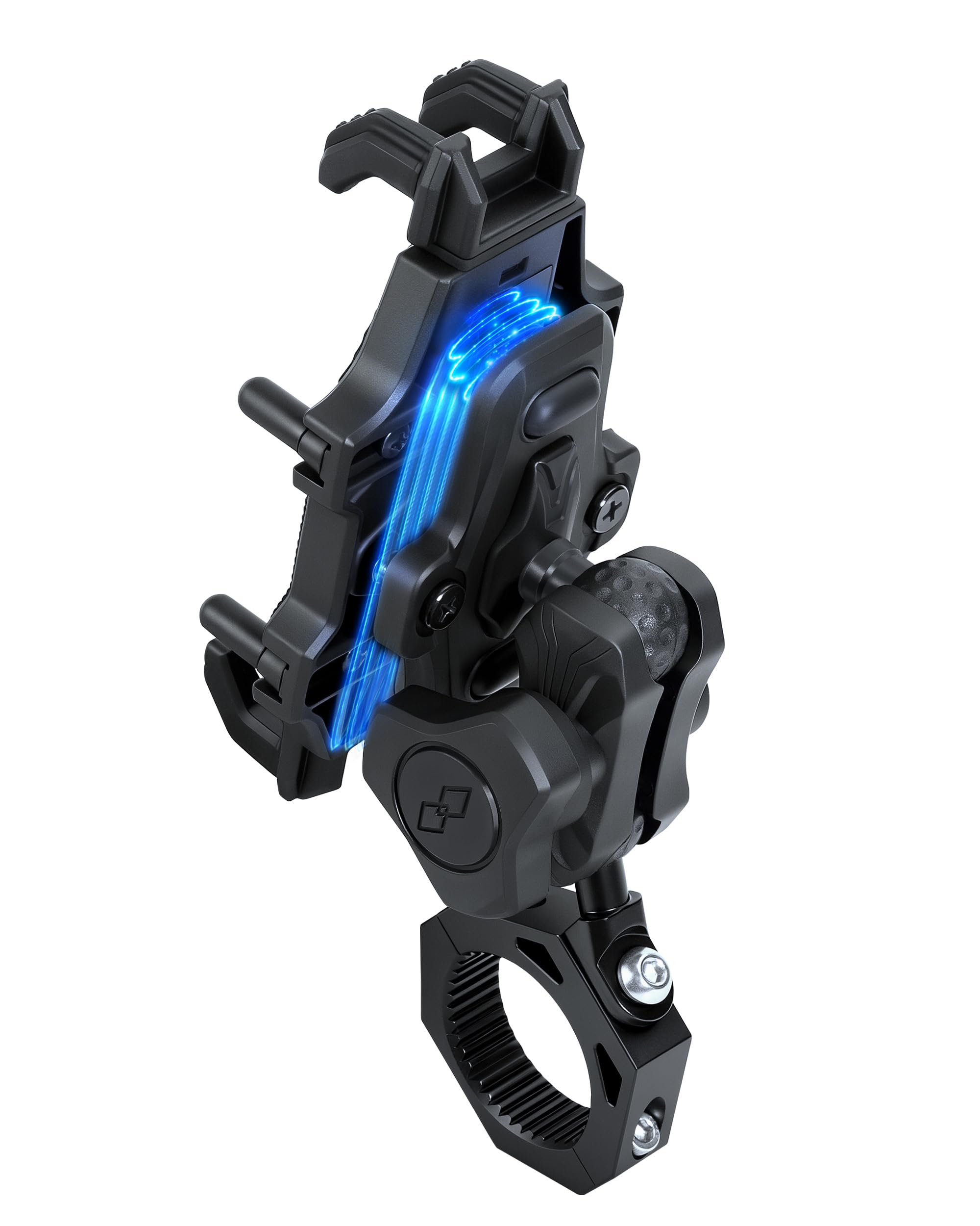 ZHILXN anti-theft UTV phone mount secured to roll cage with secure locking.