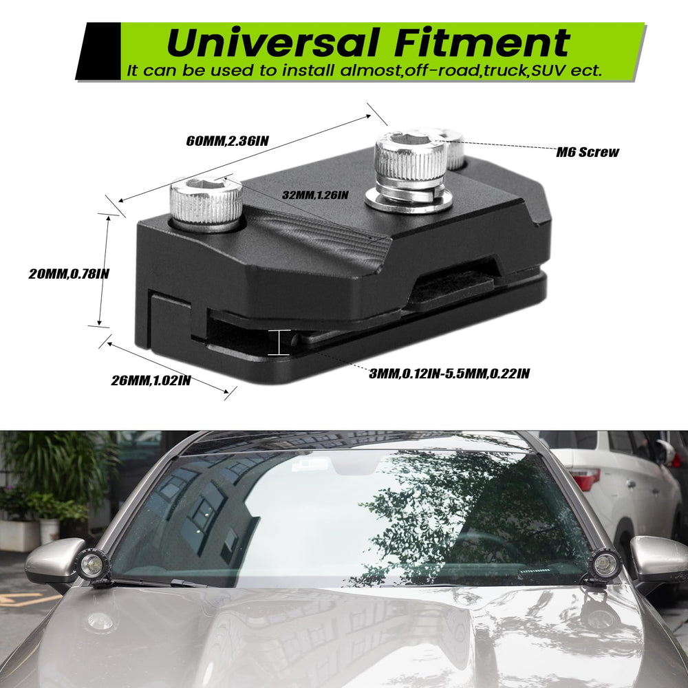 ZHILXN CNC aluminum black finish hood mount bracket