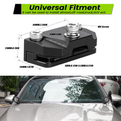 ZHILXN CNC aluminum black finish hood mount bracket