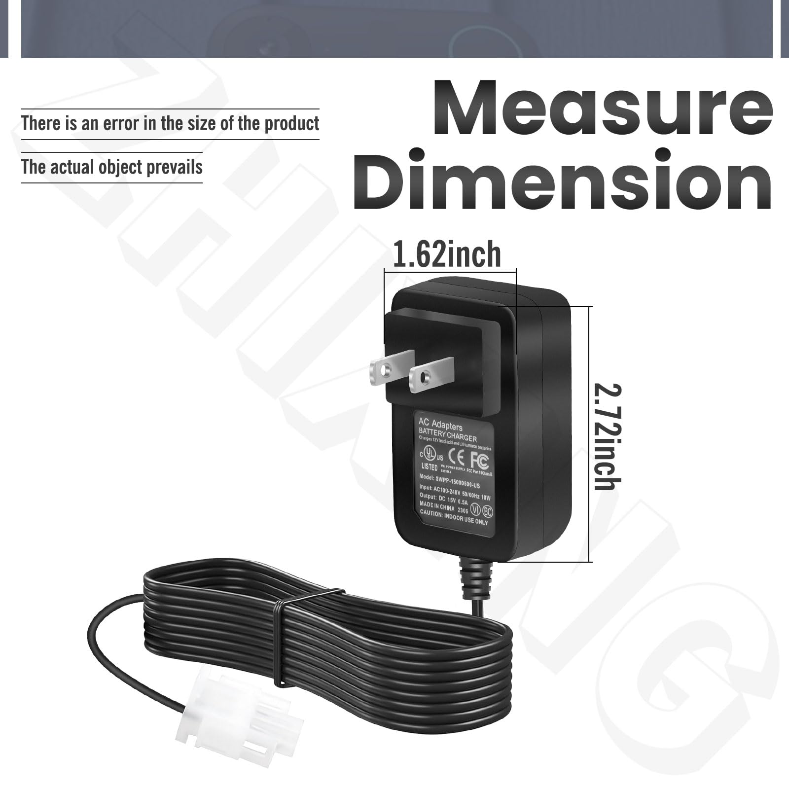 ZHIXING 587007101 battery charger side connection for quick plug-in with compatible brands.