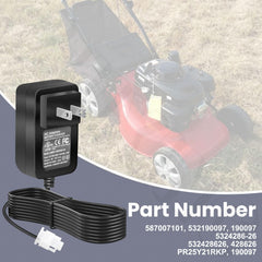 ZHIXING 587007101 packaged charger ready for immediate use with lawn mowers.