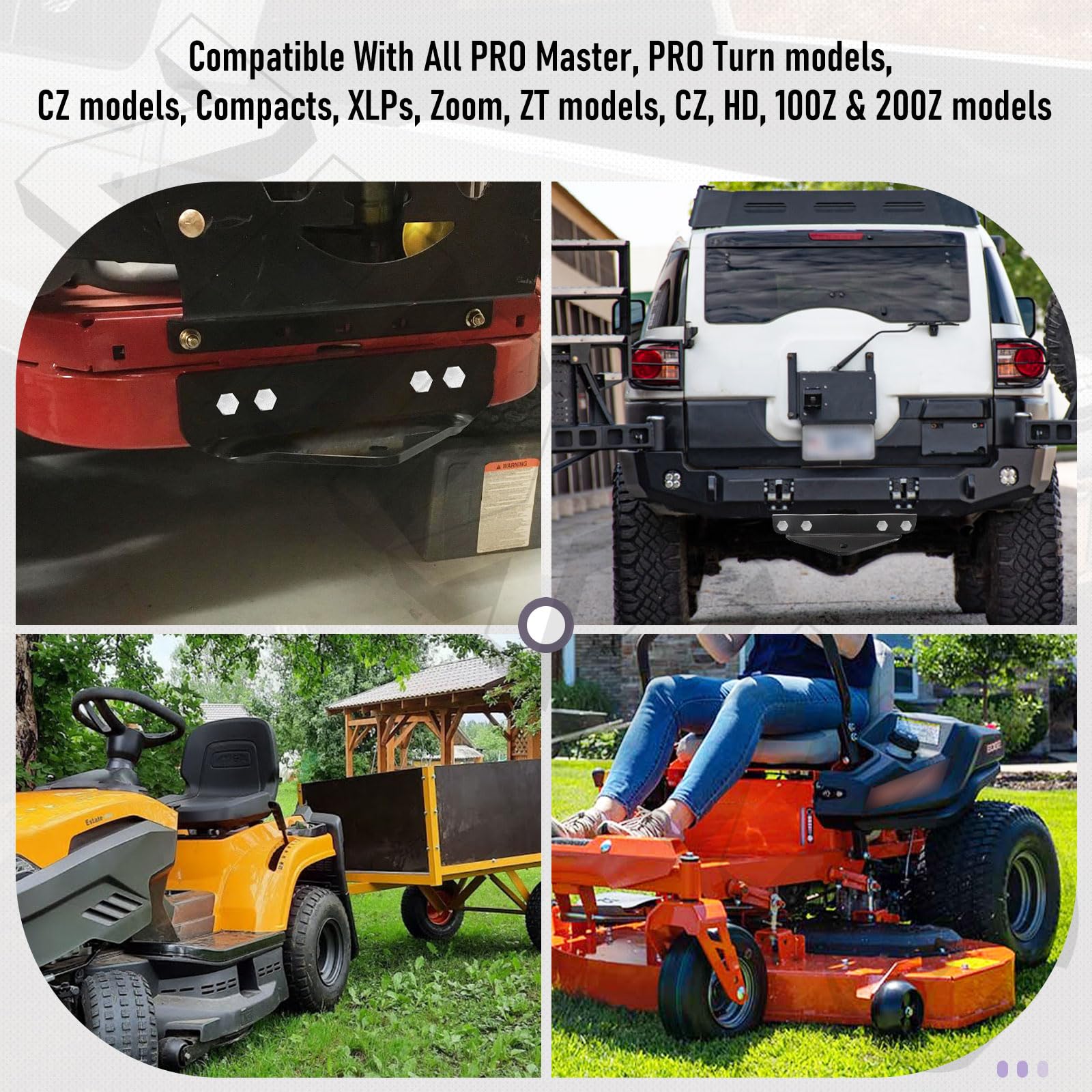 ZHIXING hitch plate assembly highlights CNC precision and heavy-duty build.