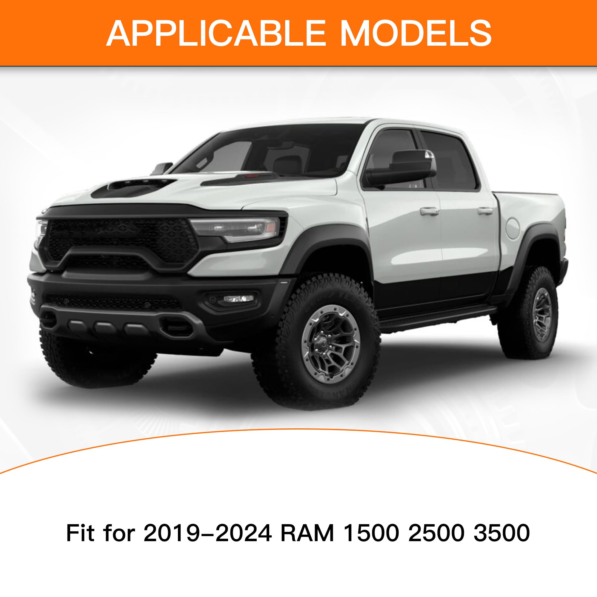 Zhizhong RAM tailgate badge fits 1500-3500; precise alignment without drilling.