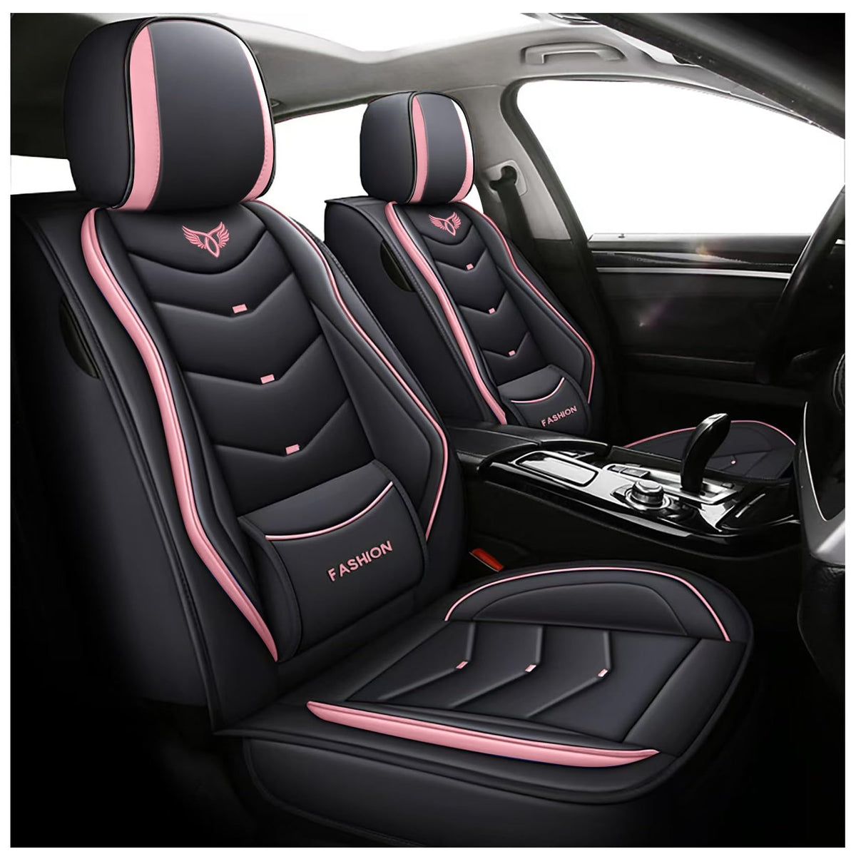 ZHNGSU car seat cover full set protects seats with premium leather and universal fit.