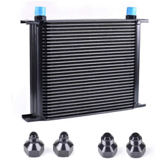 ZHSYMX 30-row stacked plate oil cooler front view improves cooling efficiency for engines.
