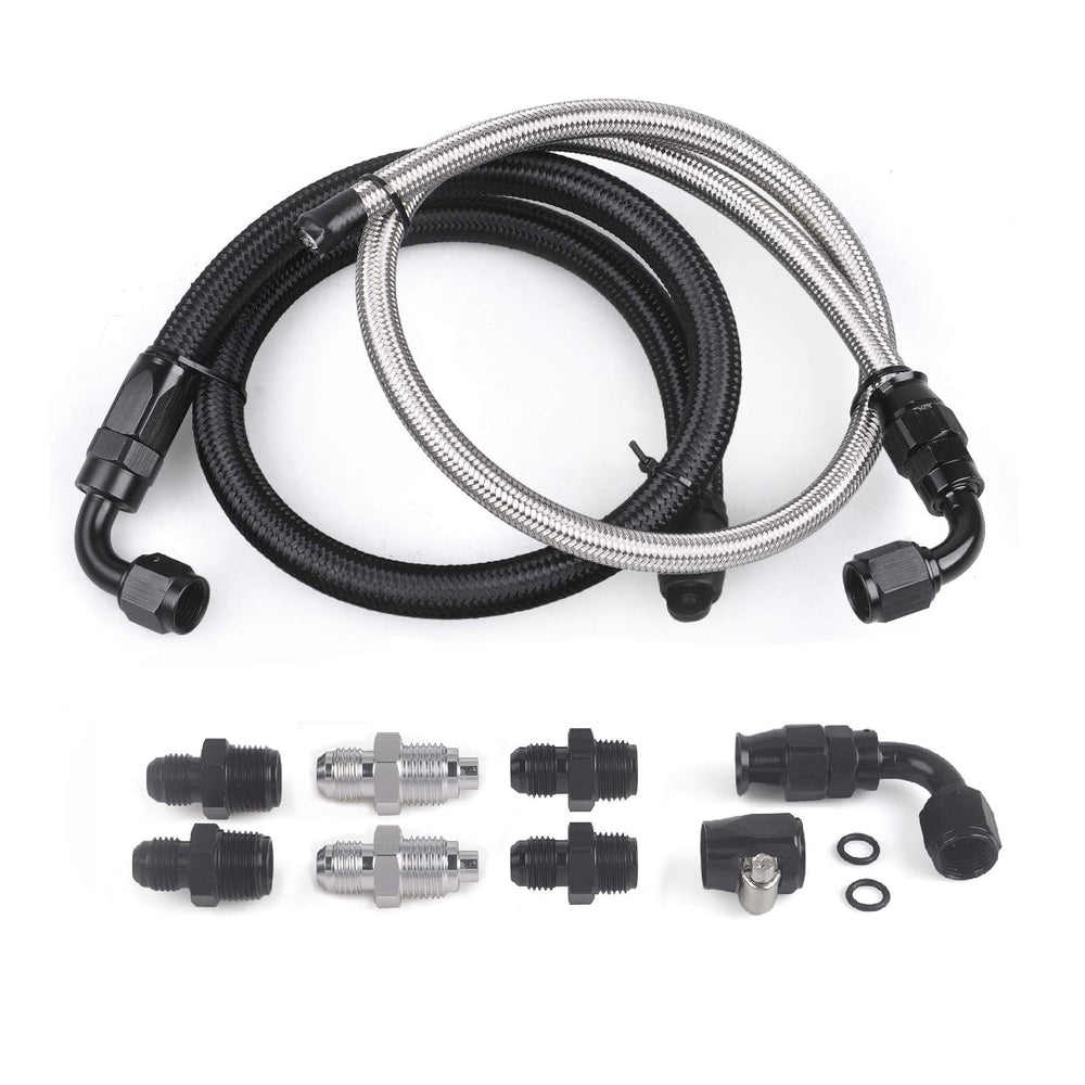 ZHSYMX 25Inch AN6 pump hose kit ready for high-pressure steering connections.
