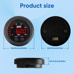 ZHSYMX slim gauge cup depth fits tight dashboards under 18.8 mm