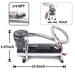 ZHSYMX train-horn-air-compressor-12v shown ready for trucks and cars.