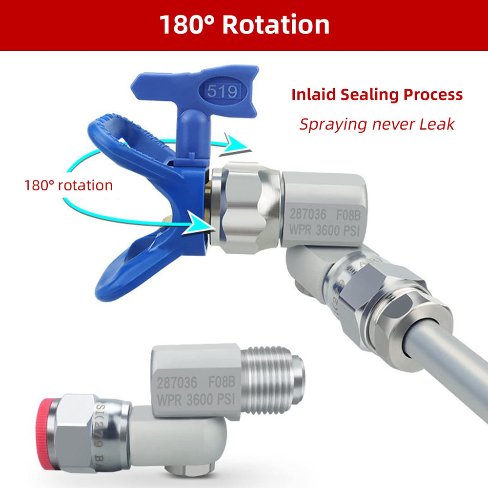 ZHUITU 7/8 inch thread swivel for Graco 235486 compatibility and quick attachment.
