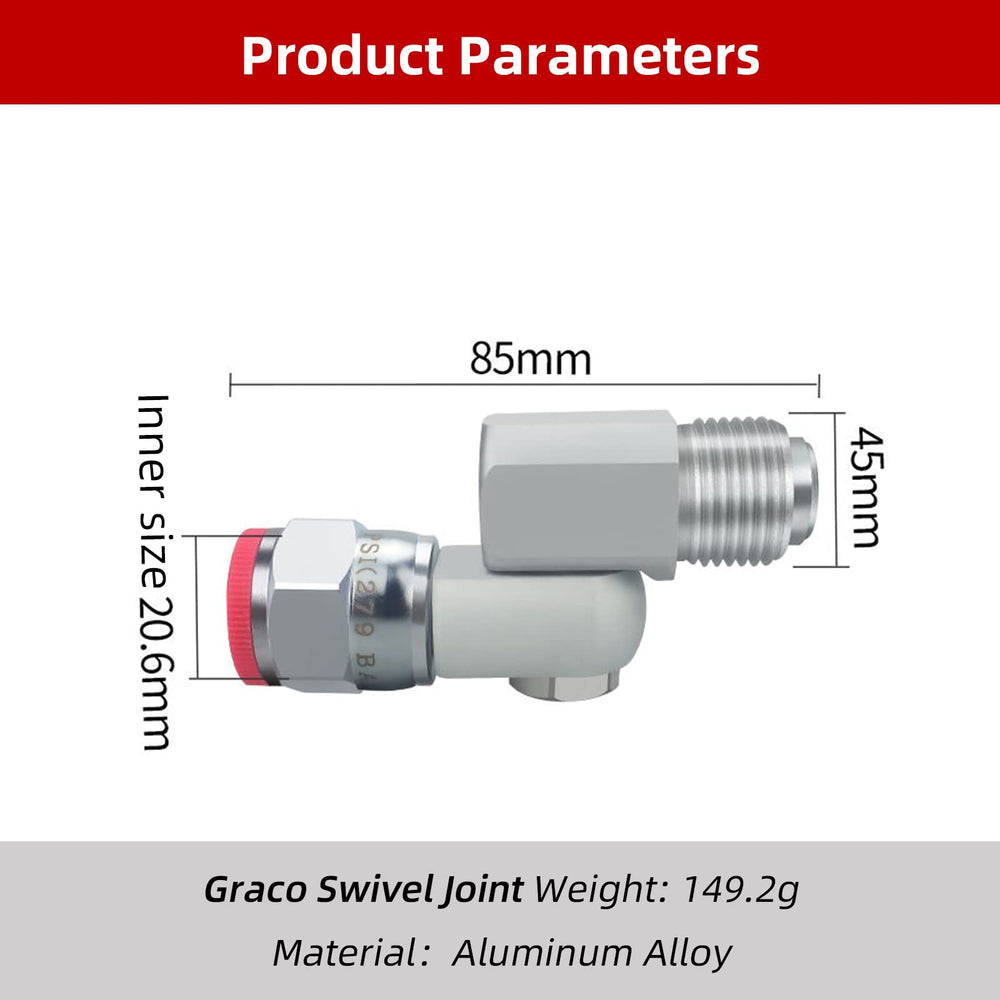 ZHUITU swivel joint supports tip extensions for versatile spray setups.