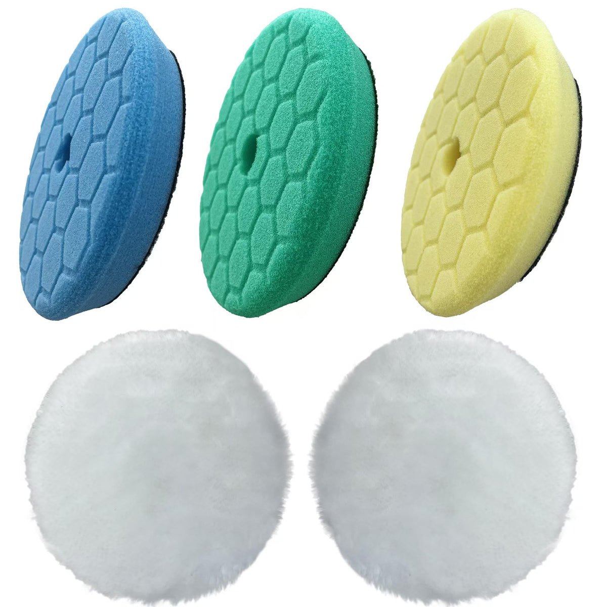 ZHYFC 5-pack polishing pads kit overview for complete detailing