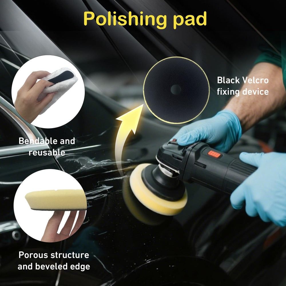 ZHYFC microfiber finishing pad ready for waxing and flare lines