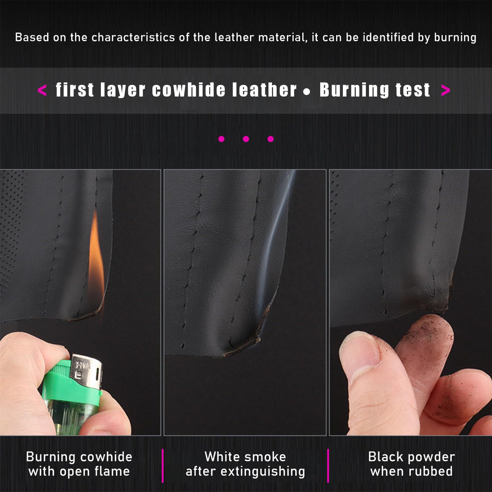 Ziciner glossy black leather texture enhances interior aesthetics