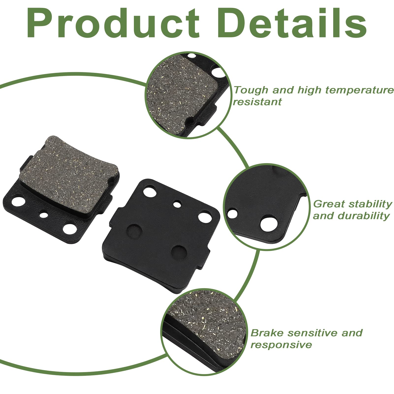 ZICOO box includes two brake pads and one shoe for quick replacement.