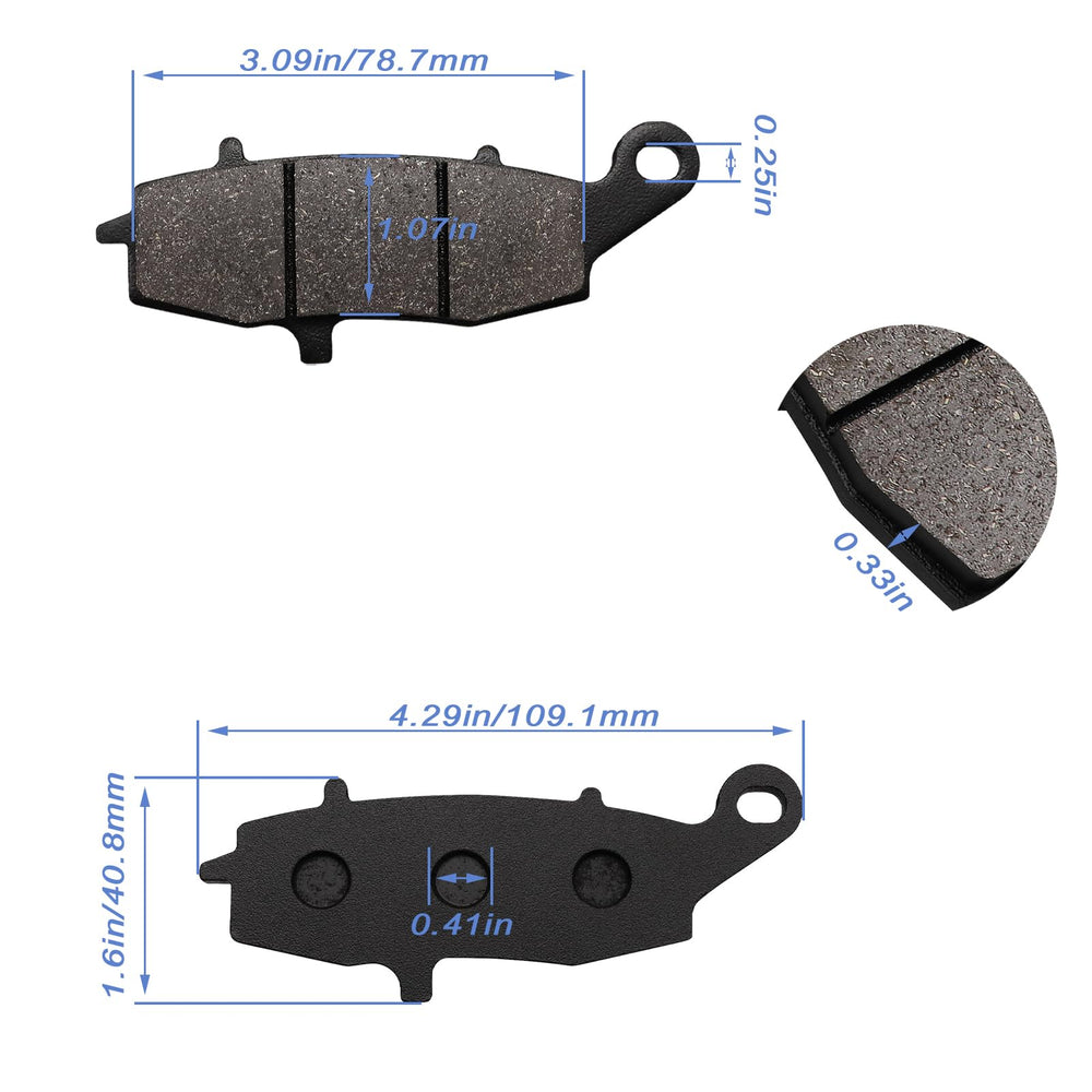 High-temperature resistant semi-metallic pads resist fade under demanding riding.