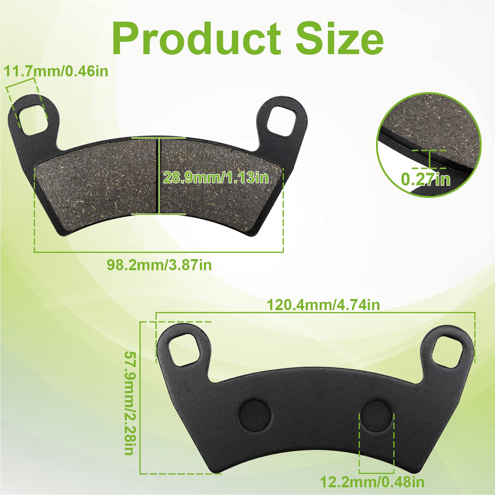 ZICOO brake pads grooves dissipate heat and reduce noise