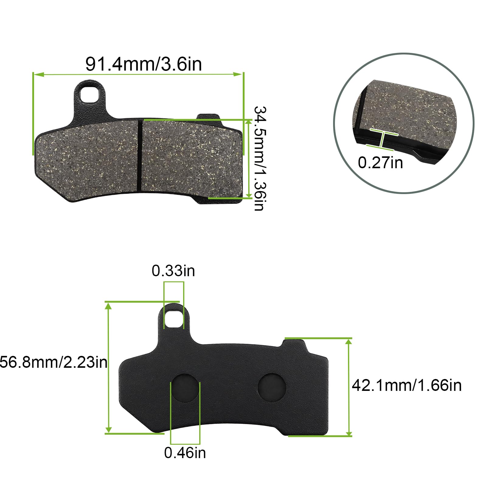 ZICOO Harley front brake pad for Road King offers steady stopping power.