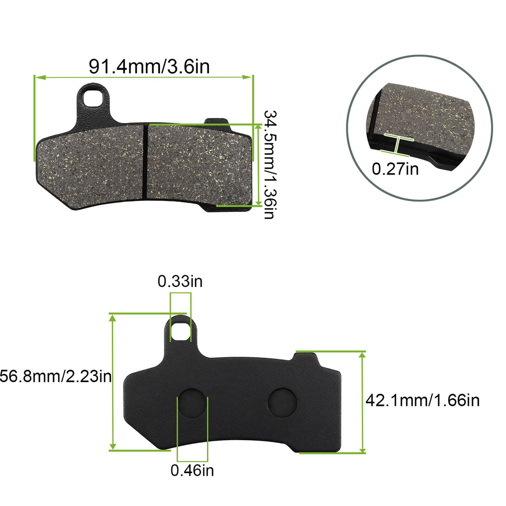 ZICOO Harley front brake pad for Road King offers steady stopping power.