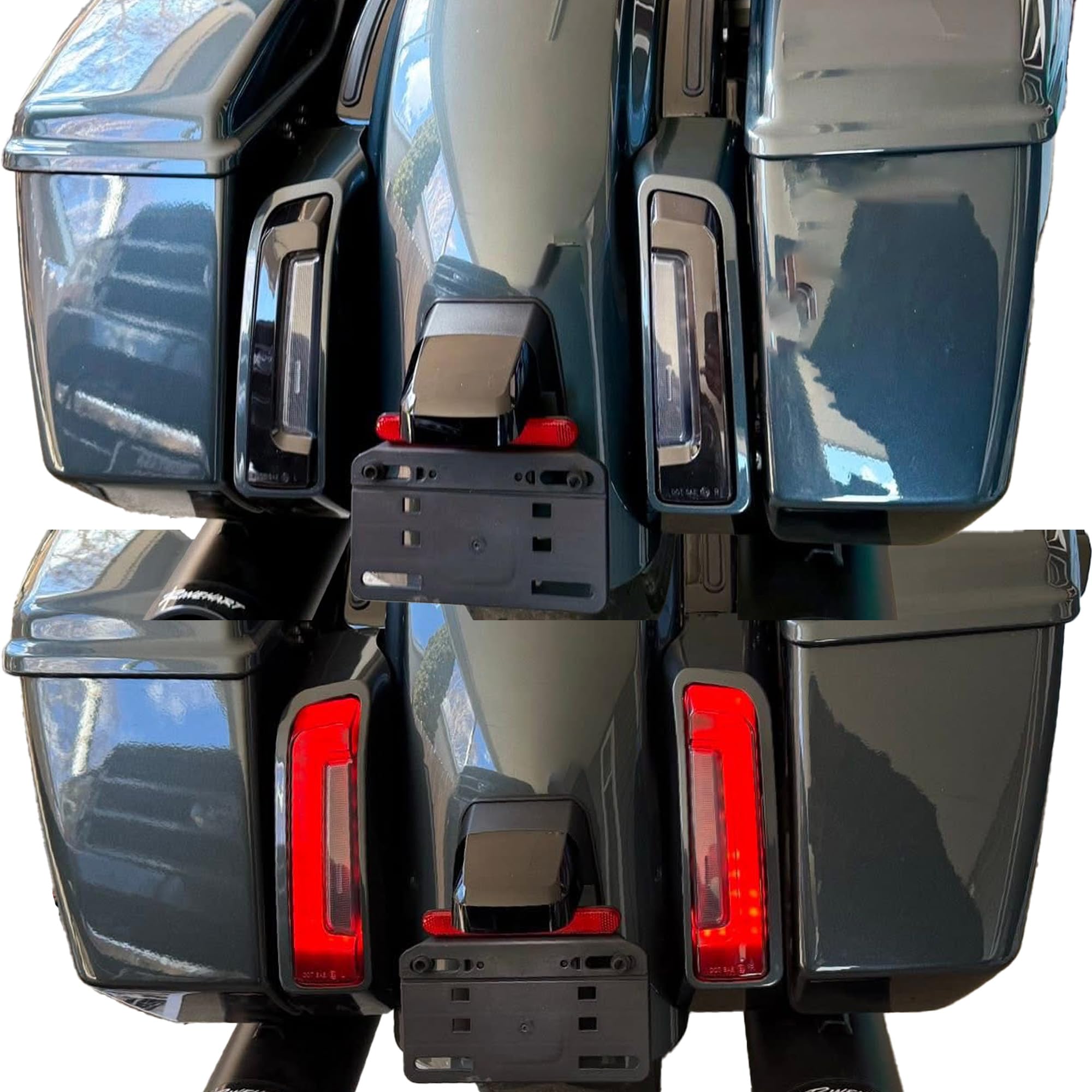 Zidirs smoked LED tail light for Harley CVO Road Glide ST, modern smoked look.