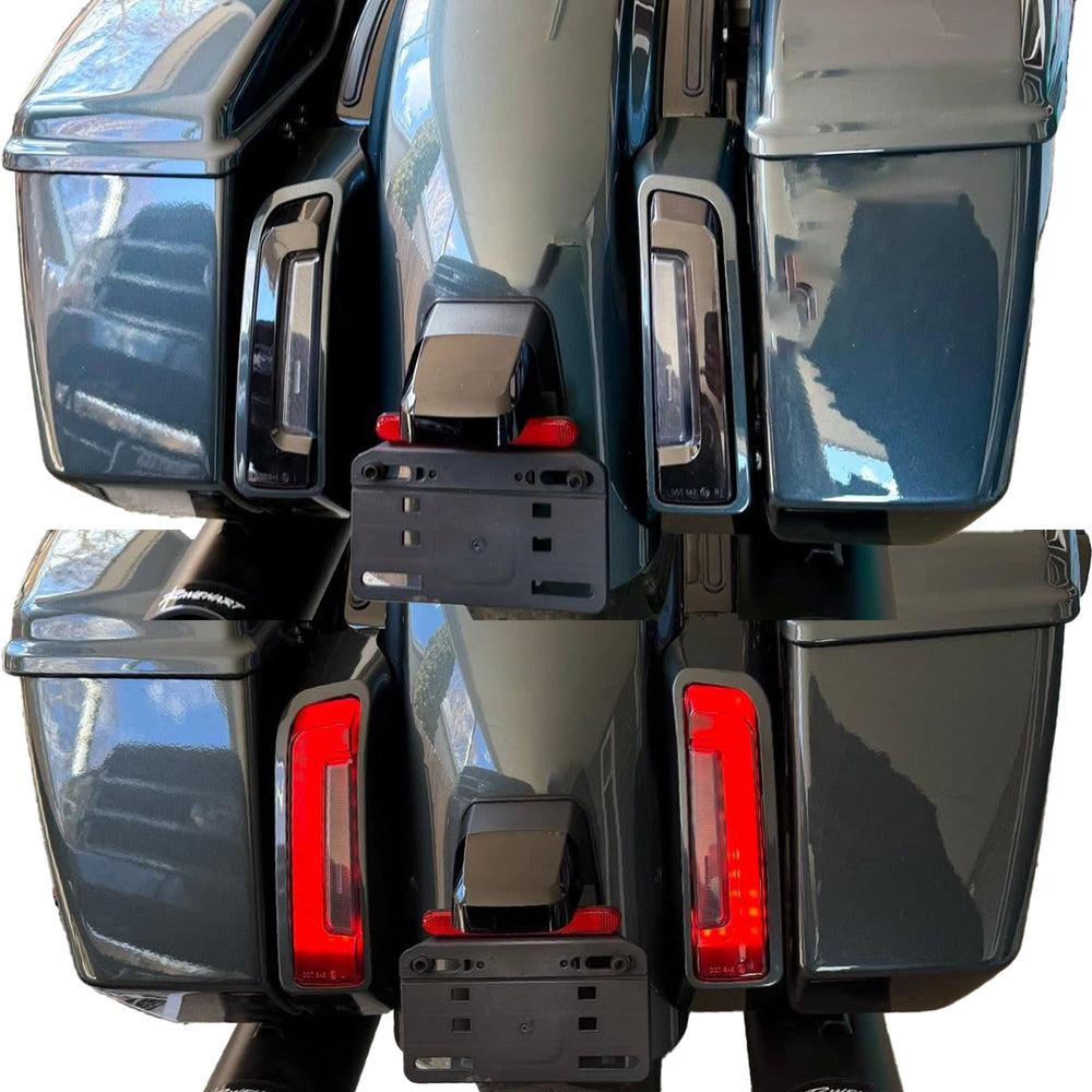 Zidirs smoked LED tail light for Harley CVO Road Glide ST, modern smoked look.