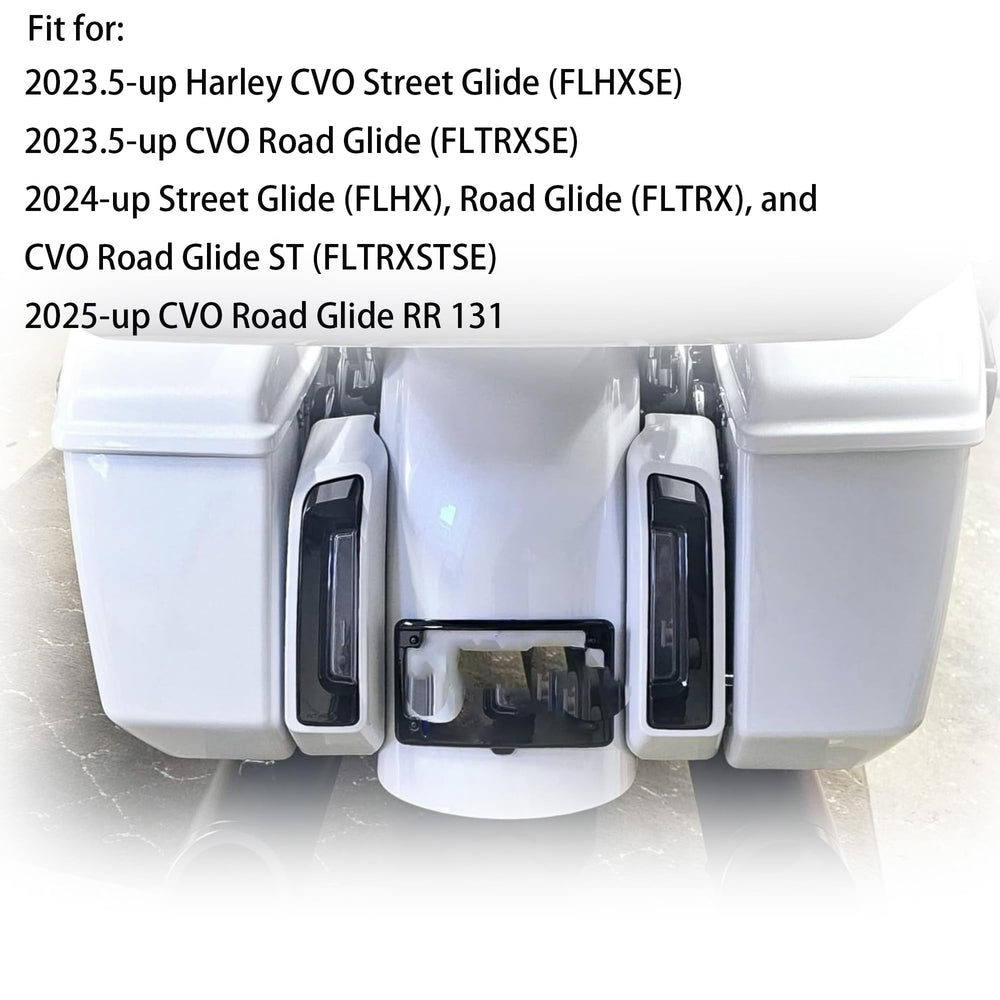 Zidirs smoked LED tail light with screws included for Harley installation.