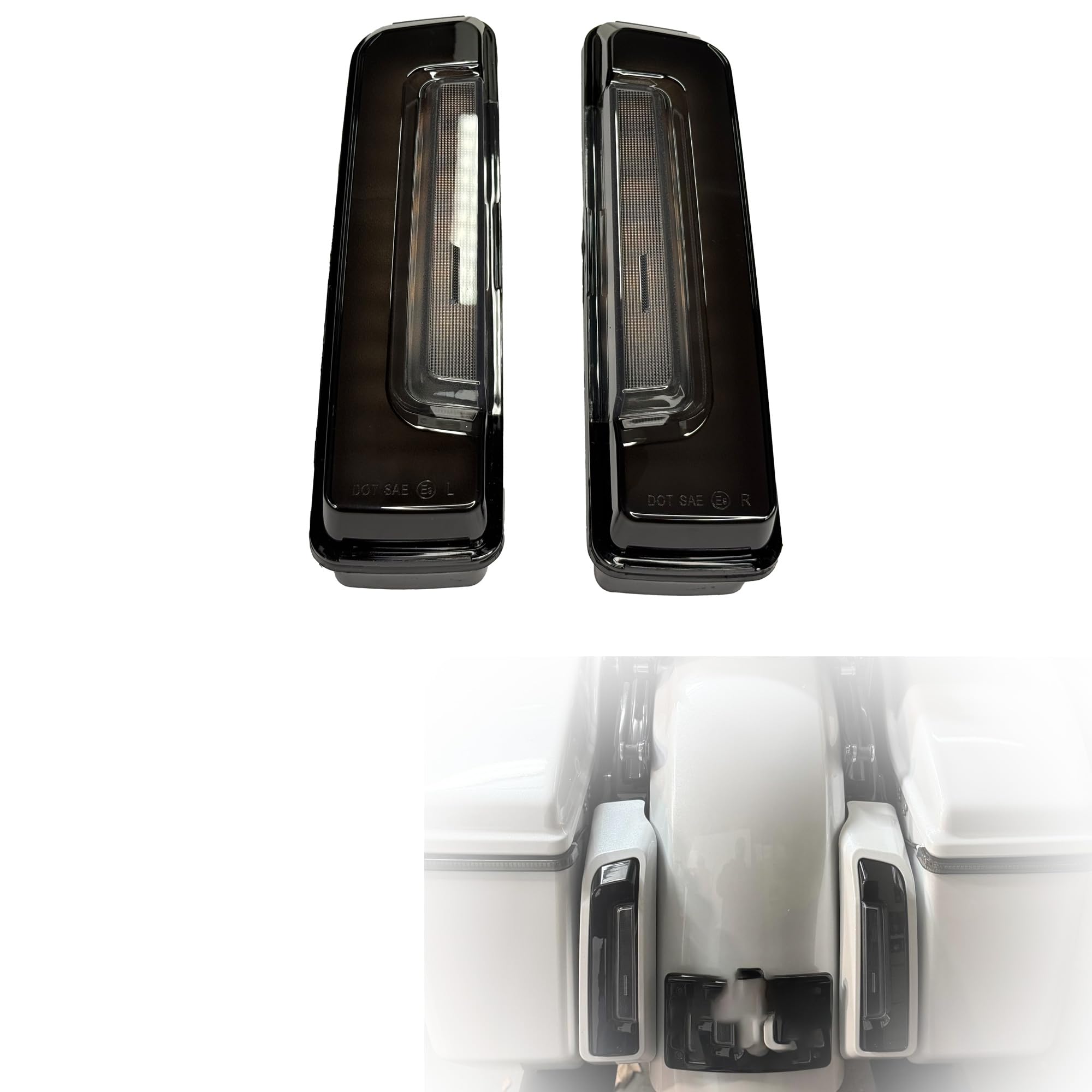 Zidirs smoked LED tail light for Harley Street Glide 2023-2026, enhanced signaling.