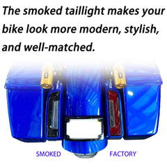 Zidirs smoked LED tail light on Harley Street Glide Ultra 2025, premium finish.