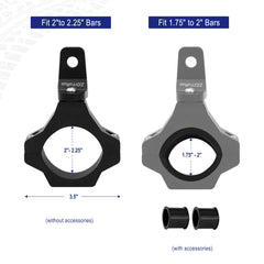 ZIDIYORUO mount shows 24-position rotation for precise trail lighting on demand