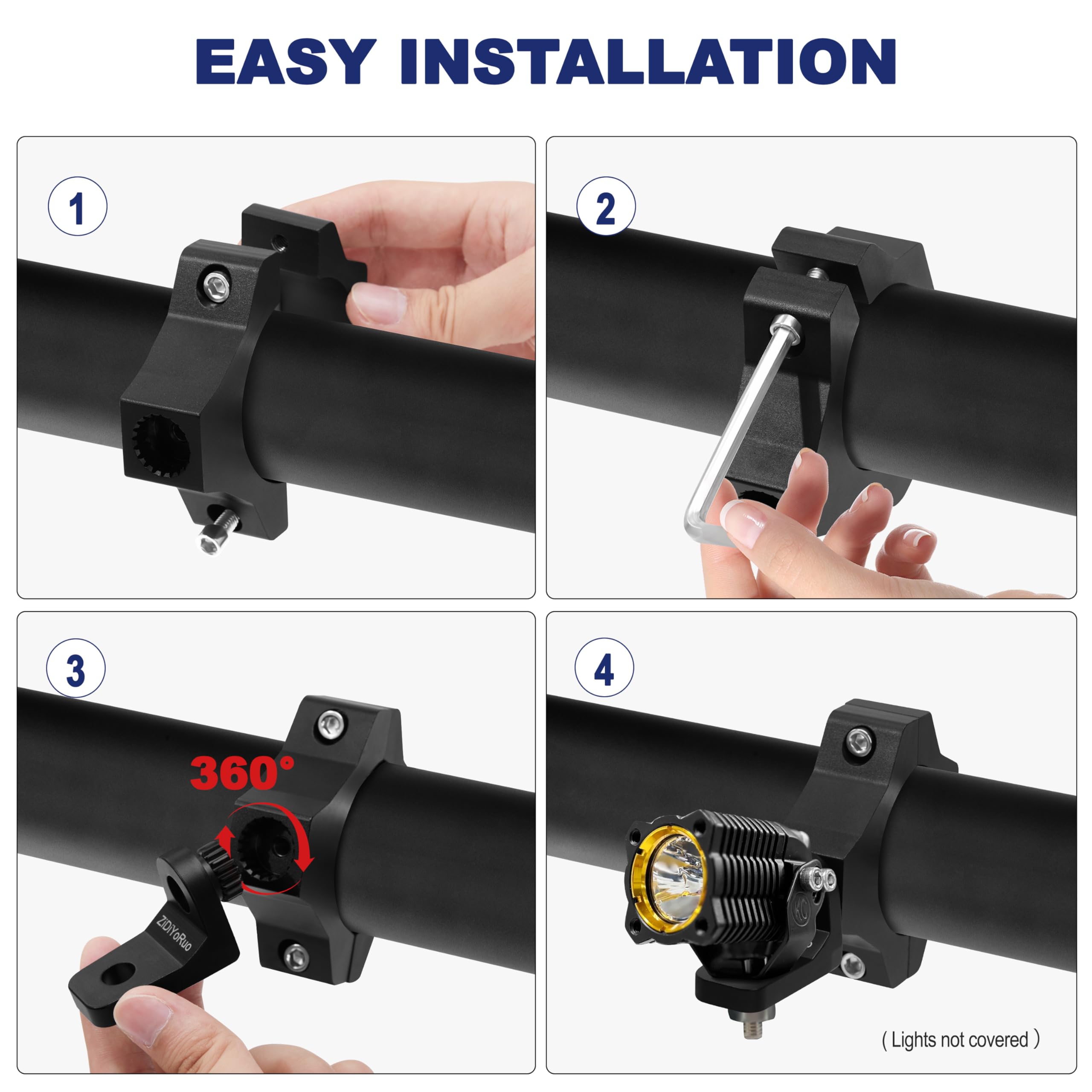 ZIDIYORUO mount prevents slippage on rough terrain during night adventures