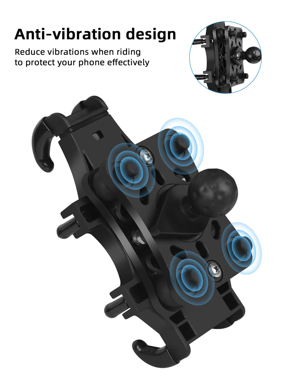 ZIDIYORUO mount featuring anti-vibration design to protect the device.