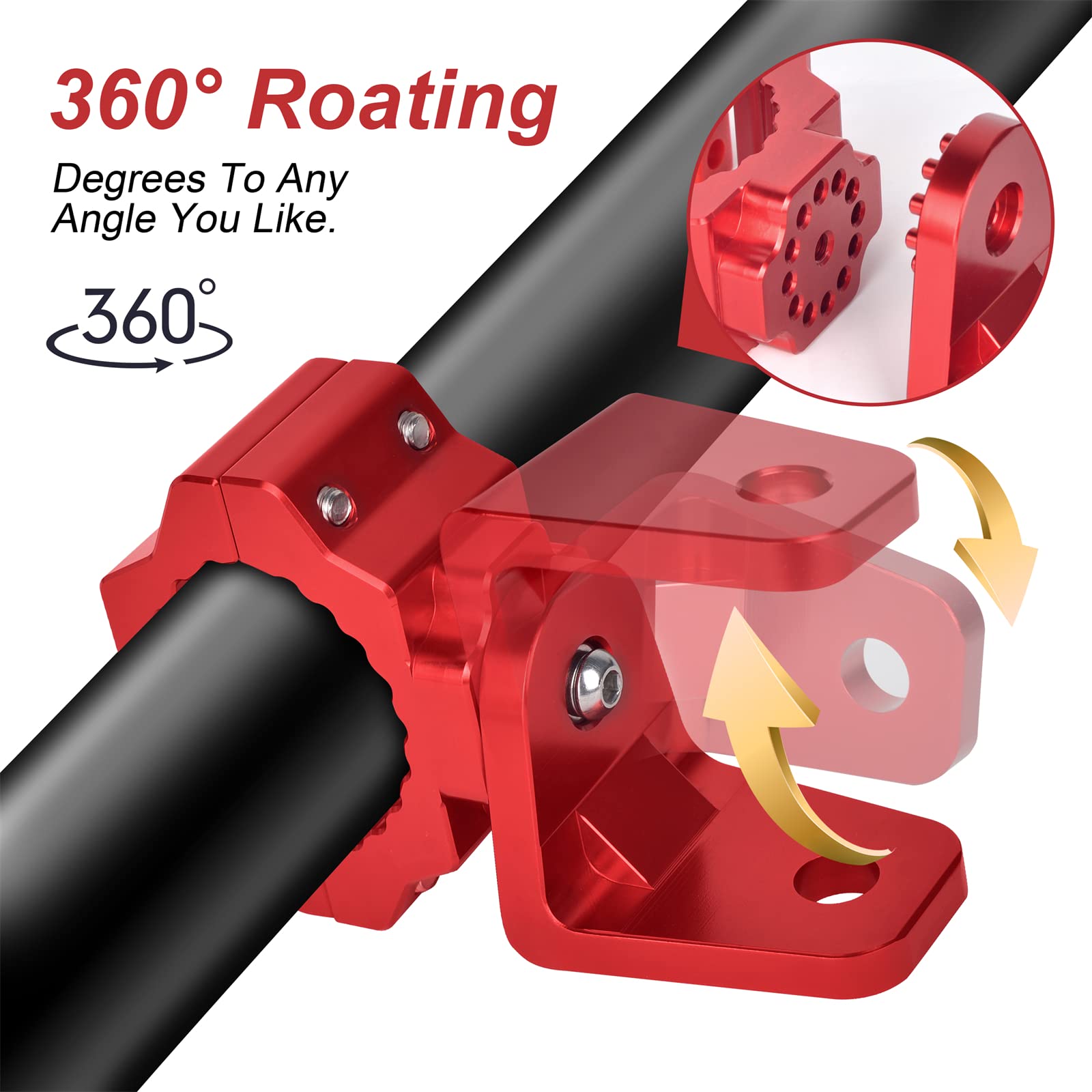 ZIDIYORUO red finish flag mount adds bold style to any rig.