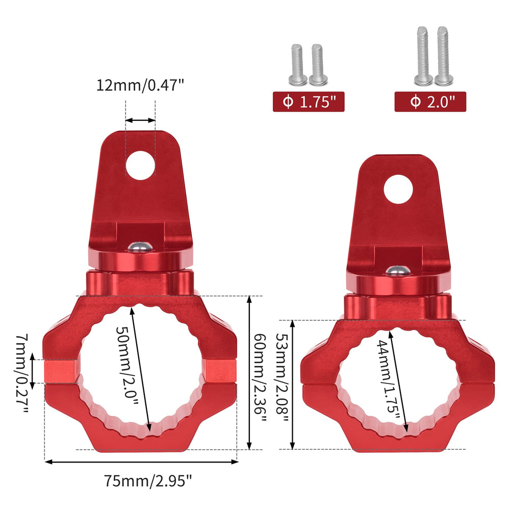 ZIDIYORUO red aluminum clamp enables tool-free installation at the trailhead.