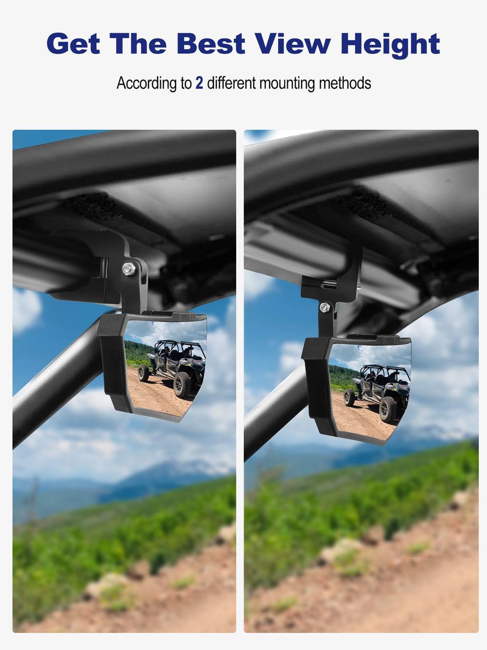 ZIDIYORUO UTV mirror anti-glare safety glass for bright sun conditions