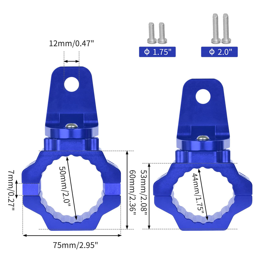 ZIDIYORUO blue anodized mount stands up to mud, rain, and sun.