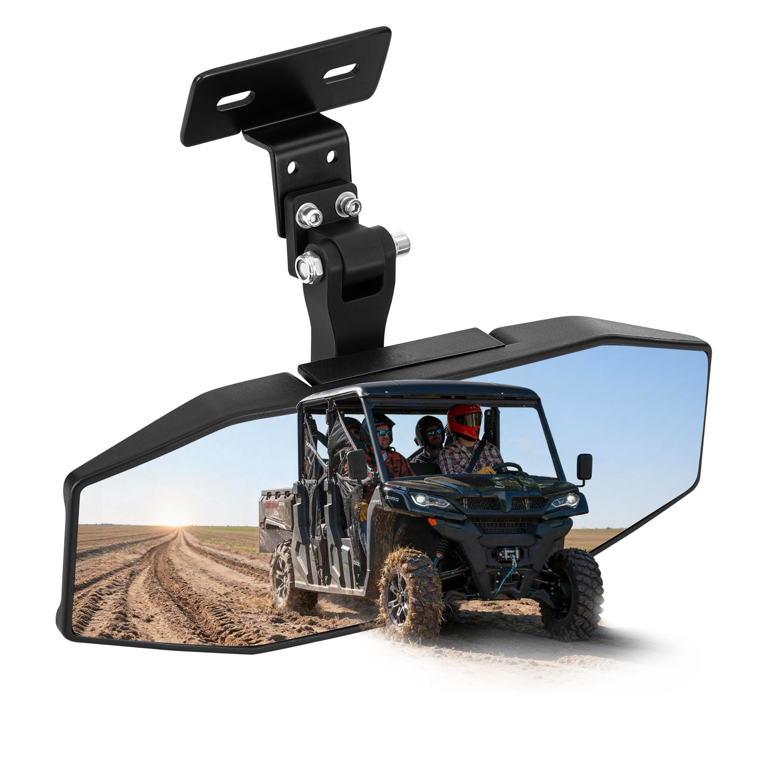 ZIDIYORUO UTV rearview mirror with dual universal fitment for UFORCE 1000, improved rear visibility.