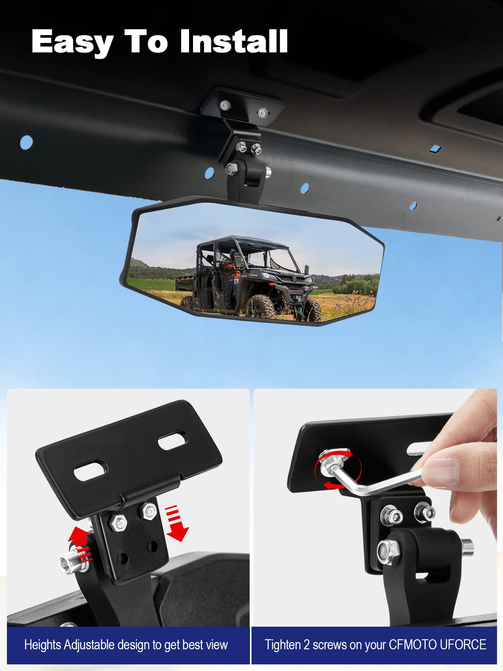 No-drill installation with included hardware, quick and easy.