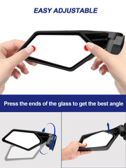 Folded X3 mirrors protect during tight passages and rocky sections